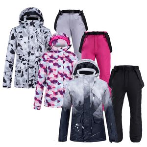 Combinaisons de ski 30 hommes femmes Ski Costume ensemble snowboard vêtements glace neige Costume hiver Sports de plein air tenue imperméable vêtements vestes pantalons 231201