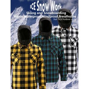 Skiing Suits 30 chemise à carreaux femmes combinaison de neige vêtements Sports de plein air Costumes de Ski 15K imperméable Snowboard vêtements veste manteaux d'hiver femme 231201