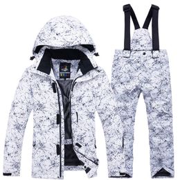Costumes de ski enfants Snow Suit Boy Girl Snowboarding Snowboard Sethroping Thermal Outdoor Sports Wear Coat et Strap Pant Kids 230920