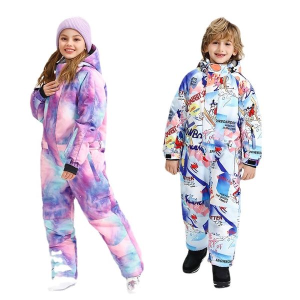 Combinaisons de ski enfants combinaison de neige enfants combinaisons salopette imperméable coupe-vent filles snowboard vêtements de neige 30 221130