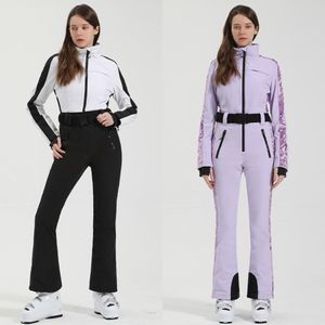 Combinaisons de Ski Gsou Snow combinaison de Ski pour femmes professionnel imperméable chaud mince Snowboard Style américain vêtements pantalon ensemble 230918