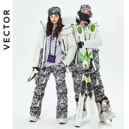 Combinaisons de Ski Jaket Ski Pria Wanita Vektor Celana Panjang Mantel Snowboard Olahraga Luar Ruangan Tahan Air Hangat Musim Dingin 230905