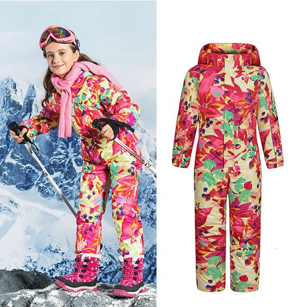 Combinaisons de ski Enfants Salopette d'hiver Cottonpadded Bébé Neige Garçon Fille Imperméable Coupe-Vent Enfants Snowsuit Skisuite Ski Suit 221130
