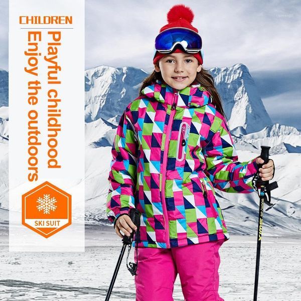 Combinaisons de ski LEOSOXS veste de Ski pour enfants garçons et filles manteau imperméable chaud Snowboard respirant Sport de plein air coton épaissi