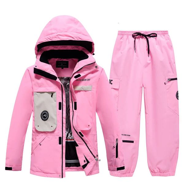 Trajes de esquí Hombre y mujer Ropa de nieve Traje de esquí impermeable Conjunto Ropa de snowboard Trajes al aire libre Chaquetas de invierno Pantalones Unsex 231201