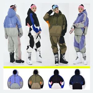 Ski-pakken Men en Woman's waterdichte berg snowboard jas Winter Winddichte warme ski-kleding multi-zakken