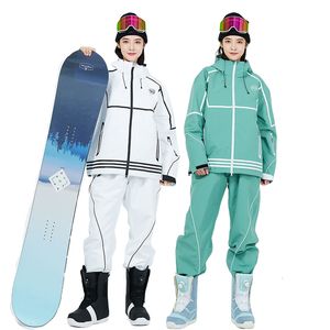 Ski -pakken mannen vrouwen gekleurde sneeuwjack Warm Winddichte winter Outdoor Snowboardbroek Waterdicht Alpine 230316