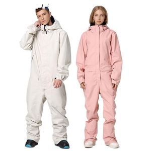 Skipakken OnePiece Skipak Mannen en Vrouwen Waterdichte Outdoor Jumpsuit Casual Dikke Winter Warm Snowboarden Set 230918