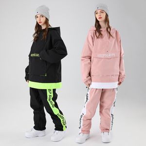 Combinaisons de ski OVERSIZE Loose Hiphop Version Single Board Double Women's Men's Waterproof Snow 221130