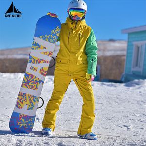Combinaisons de ski Combinaison de ski Veste de snowboard Hommes Ensemble de randonnée en plein air Hiver Femmes Vêtements Doublure de vêtements Salopette imperméable 230921