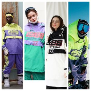 Combinaisons de ski Combinaison de Ski femmes hommes Ski à capuche Ski Snowboard costume mâle femme hiver chaud extérieur imperméable coupe-vent veste et pantalon de Ski 231116