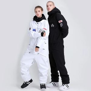 Costumes de Ski Ski hiver costume Sports de plein air Snowboard vestes hommes salopette thermique combinaisons coupe-vent imperméable 231130