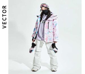 Ski -pakken vector mannen dames ski jas skigebroeken winter warme winddichte waterdichte outdoor sport snowboard ski jas broek l224499146