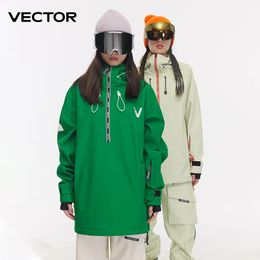 Combinaisons de ski VECTOR hommes femmes couleur unie veste de Ski chaud coupe-vent hiver salopette à capuche imperméable Sports de plein air vêtements Snowboard 231116