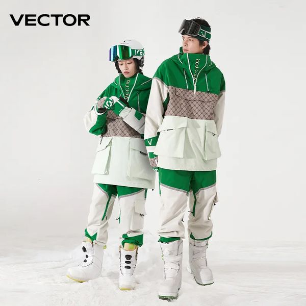 Combinaisons de ski VECTOR Ski costume ensemble femmes homme hiver femmes vestes et pantalons chaud imperméable femmes vestes pantalons extérieur Ski vélo Camping 231025