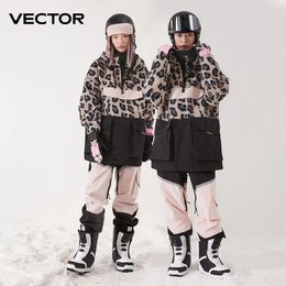 Combinaisons de ski VECTOR vêtements de Ski femmes homme pull à capuche tendance réfléchissante vêtements de Ski épaissi chaleur et équipement de Ski imperméable combinaison de Ski femmes 231013