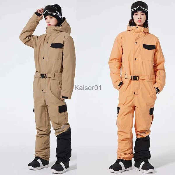 Trajes de esquí Mono nuevo de invierno, traje de esquí cálido, conjunto de chaqueta de Snowboard para exteriores, mono de esquí, traje impermeable con capucha, conjunto de esquí S-XXL