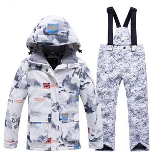 Costumes de ski Ski d'hiver pour garçon fille en plein air chaud Snowboard vêtements imperméable coupe-vent Snowsuit enfants veste ou pantalon 221122