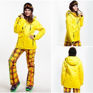 Costumes de ski femmes hiver neige costume ensembles embarquement vêtements Costume imperméable coupe-vent manteau vestes et pantalons 221130