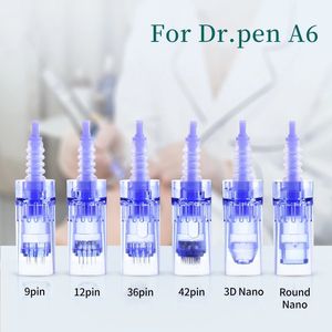 Cuidado de la piel Derma Tool Cartucho de agujas de bayoneta para Dr pen A6 Nano/9 pin/12 pin/36 pin/42 pin Kit de tatuaje Micro aguja Cabeza de repuesto DermaPen Tattoo Tips