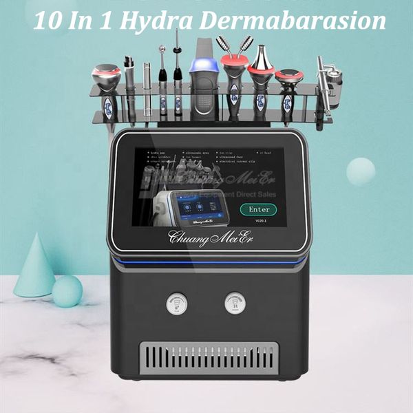 Cuidado de la piel Hydro Water 11 en 1 Aqua Peel limpieza Facial Lifting Facial máquina de dermoabrasión Hydra instrumento de belleza para salón