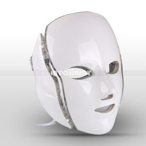PDT 7 Couleur LED Lumière Visage Beauté Machine LED Masque Facial Du Cou Avec Microcourant pour Appareil De Blanchiment De La Peau
