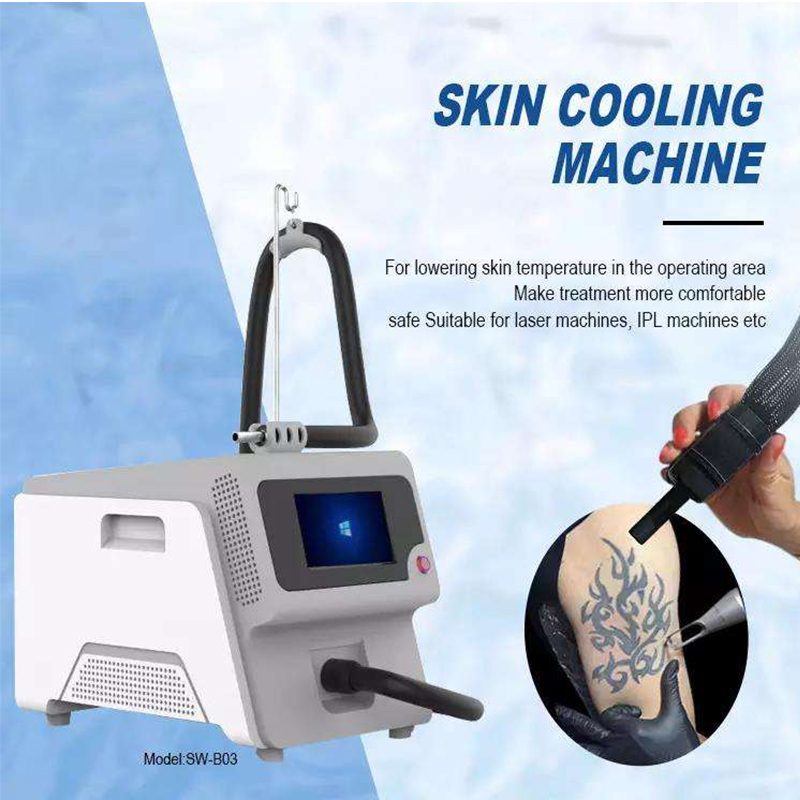 Skin Cold Air Sistema di raffreddamento cutaneo per trattamenti laser Rimozione tatuaggi Zimmer Cryo Chiller