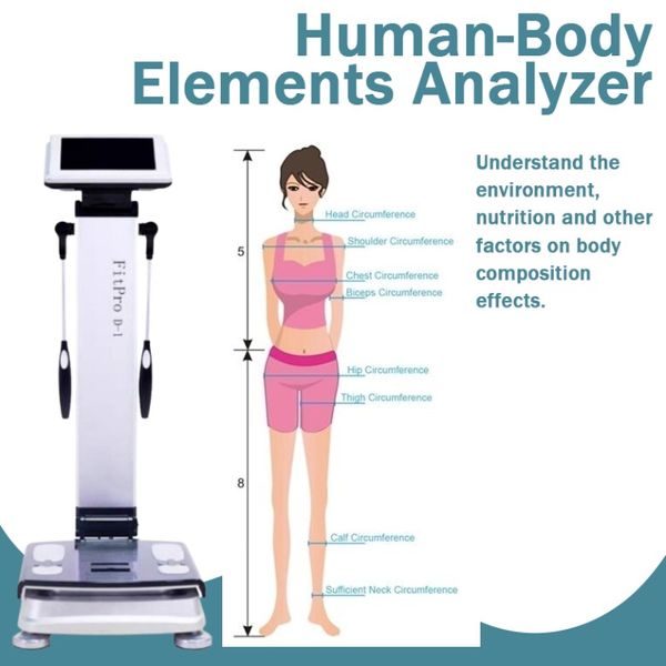 Diagnostic de la peau Analyseur numérique efficace de composition corporelle Test de graisse Appareil d'analyse de santé Bia impédance Équipement de beauté Réduire le poids Ajustement