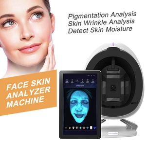 Système de diagnostic de la peau Miroir magique numérique à pixels élevés Test facial intelligent automatique 3D Analyseur de scanner de visage Équipement de beauté multilingue d'humidité pour le commerce