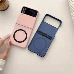 Coque de téléphone à aimant mat, étui de protection magnétique pour Samsung Galaxy Z Flip4 Flip3 Z Fold3 Zflod4, chargement sans fil