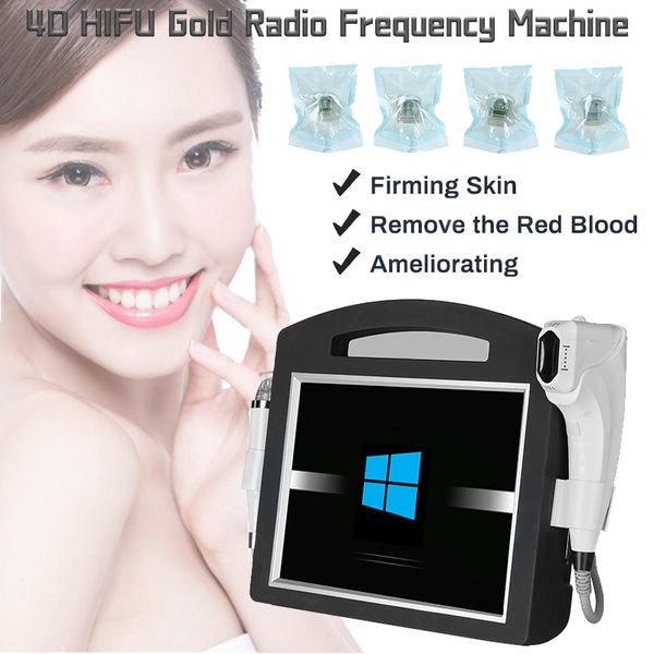 Microneedle Radio Frecuencia Estiramiento de la piel 4D HIFU Máquina para adelgazar el cuerpo Ultrasonido enfocado de alta intensidad Equipo de belleza para estiramiento facial