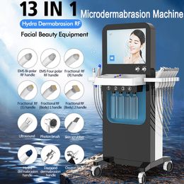 Machine hydrofaciale diamant microdermabrasion nettoyage des pores thérapie photonique par ultrasons soins de la peau Hydra Aqua oxygène Jet Peel équipement de SPA du visage