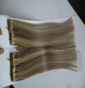 Extensions de cheveux de trame de peau 200g 80 pièces bande dans les cheveux 100 vrais Extensions de cheveux humains Remy9899637