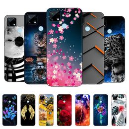 Voor Realme C12 C25 C25S 7i Global Case Back Phone Cover Voor Narzo 20 30A Coque Silicon Soft Fundas bumper Zwart Tpu Case