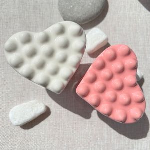 Rosa amor corazón cerámica Facial Gua Sha tablero piedra de cerámica Natural Guasha cara herramienta para masaje de cuerpo completo herramientas de belleza para el cuidado de la piel