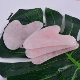 Produits de soins de la peau en forme de coeur anti-âge Guasha Board Rose Quartz Gua Sha masseur facial outil de peau