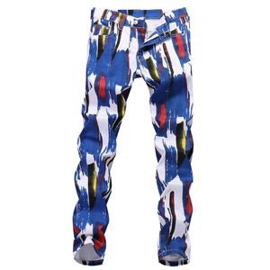 Skinny Casual Pant Bootcut pour Hip Hop Jeans Hommes Pantalons Mode Imprimer Hommes Pantalons 201116