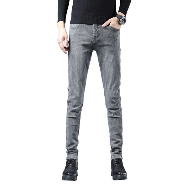 Jean skinny Mannen Rits Slim Fit Denim Joggers Stretch Mannelijke Jean Potlood Broek Blue Jeans Mode Casual hombre