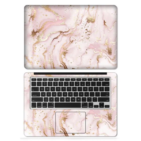 Skins 2pcs Marble ordinateur portable Stickers cutanés HP HP Double face décaloucière Personnalisez votre iamge pour 13,3 15,6 pouces Dell Lenovo Asus AC