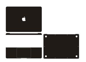 Skins Skins Special ordinateur portable transparent transparent / noir de carbone en fibre de carbone couverture de peau pour 2020 MacBook Air Apple 13 A2179 A2337 13,3 