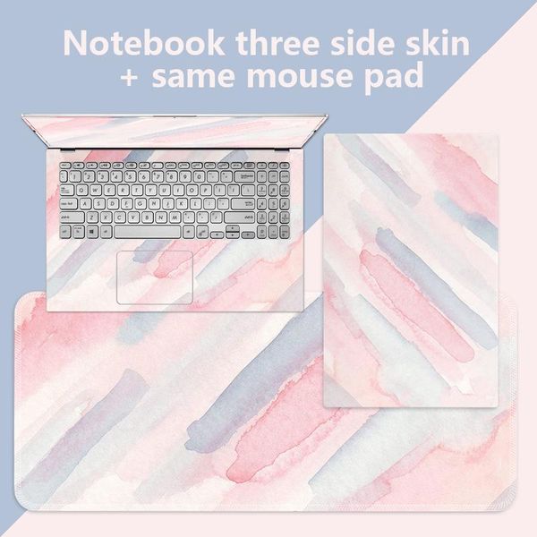 Skins aquarelle couverture autocollant pour ordinateur portable bricolage ordinateur portable peau 11 ''/13''/15 ''/17'' pour HP/Lenov/Acer avec 90 tapis de souris carte de Table de jeu