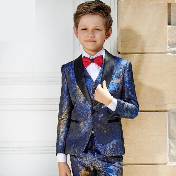 jupe 5 pièces Child's's Suit Boy's Veste de veste Big Boys Piano Performing Flower Children's Suit Veste Taille 110155160165175