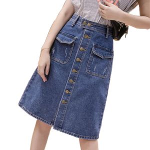 Jupe pas cher en gros 2021 printemps été automne nouvelle mode décontractée sexy femmes jupe femme femme OL denim jupe Py1583