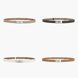 Cinturas de diseñador de falda para hombres Purecolor delgada Ceinture Ceinture Luxe Women Belts Diseñador Cinturón Cinturón de cuero Retro Modern Fashion HJ0102 H4