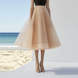 rok mode korte organza rokken rits taille dames maxi tulle rok op maat gemaakt kleur feestcocktailrokken