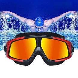 jupe hd étanche antifog nage nage grand châssis de piscine de piscine sportives en eau masculines femmes nage de natation miroir confortable lunettes unisexes