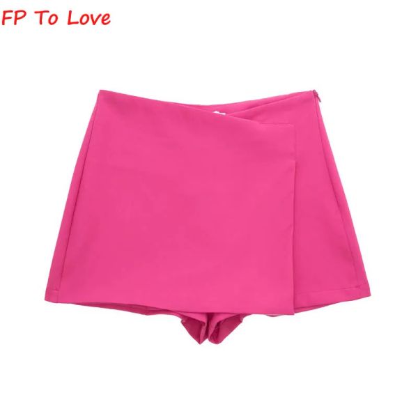 Jupe rose chaud violet mini shorts jupes street look coloré