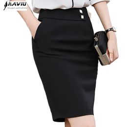Falda NAVIU nueva falda elegante y a la moda para mujer para primavera verano Faldas formales Oficina señoras Mini Jupe corto