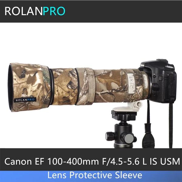 jupe Rolanpro Lens Camouflage manteau couvre de pluie pour canon ef 100400mm f4.55.6 l est un boîtier de protection USM pour l'objectif de la caméra SLR Canon