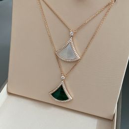 Rok Serie designer ketting voor vrouw Moeder schelpdieren Verguld 18K hoogste tegenkwaliteit mode luxe klassieke stijl voortreffelijk cadeau 012